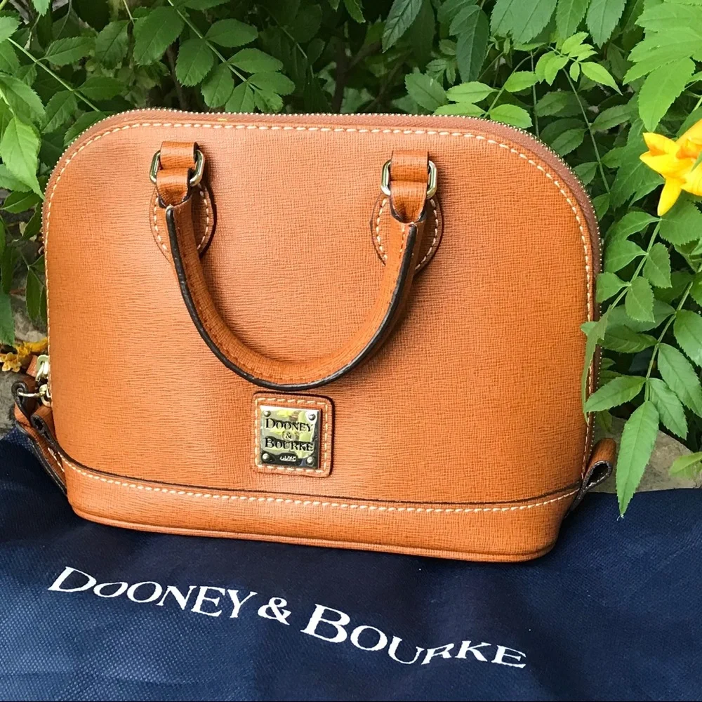 Dooney & Bourke Camel Leather Mini crossbody Bag - Picture 4 of 13